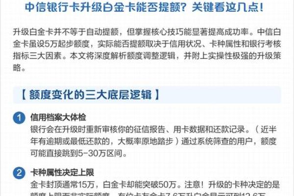 金卡升级白金卡额度会变吗