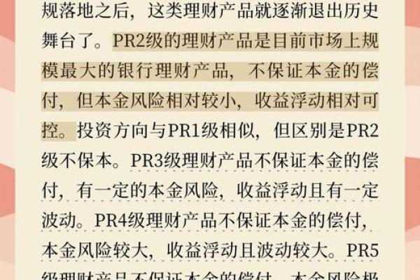 理财风险pr1是什么意思