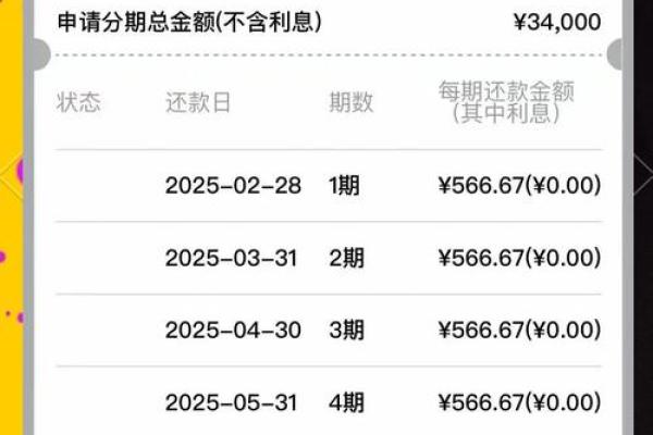 两万信用卡分期12个月