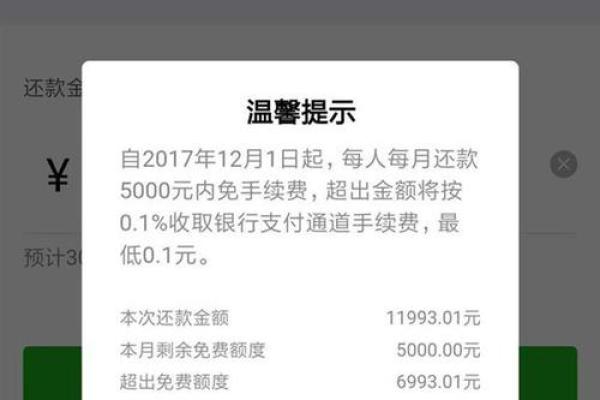 微信还信用卡收费标准